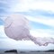 In the Breeze 5256 — 40-inch White Iridescent Jellyfish 3D Windsock — Simmering Windsock with Inflatable Head and Free-Flowing Tentacles